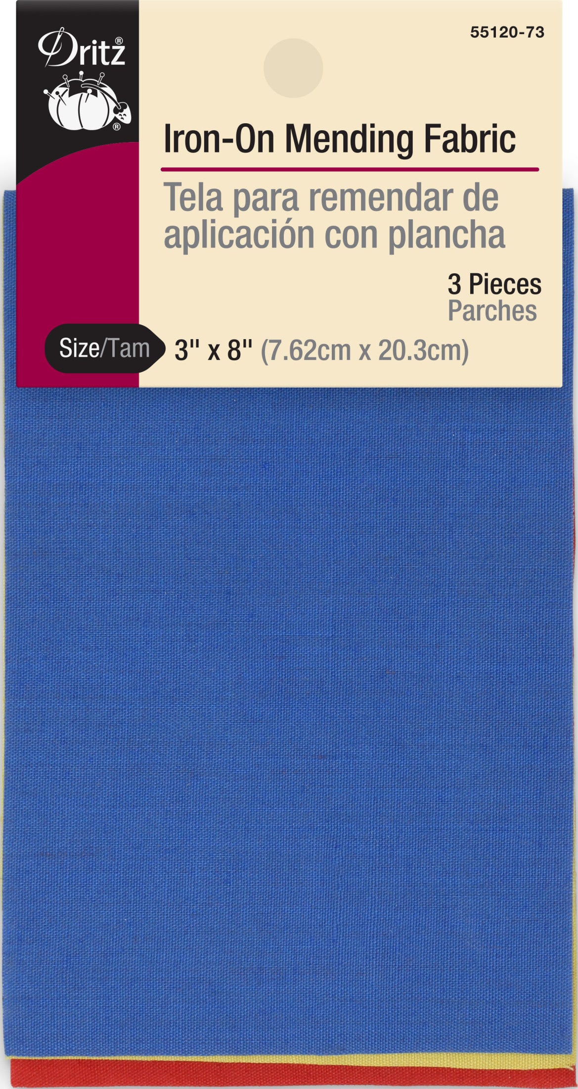 Dritz Adhesives Tissu Thermocollant 3x8 lot 3 couleurs vives