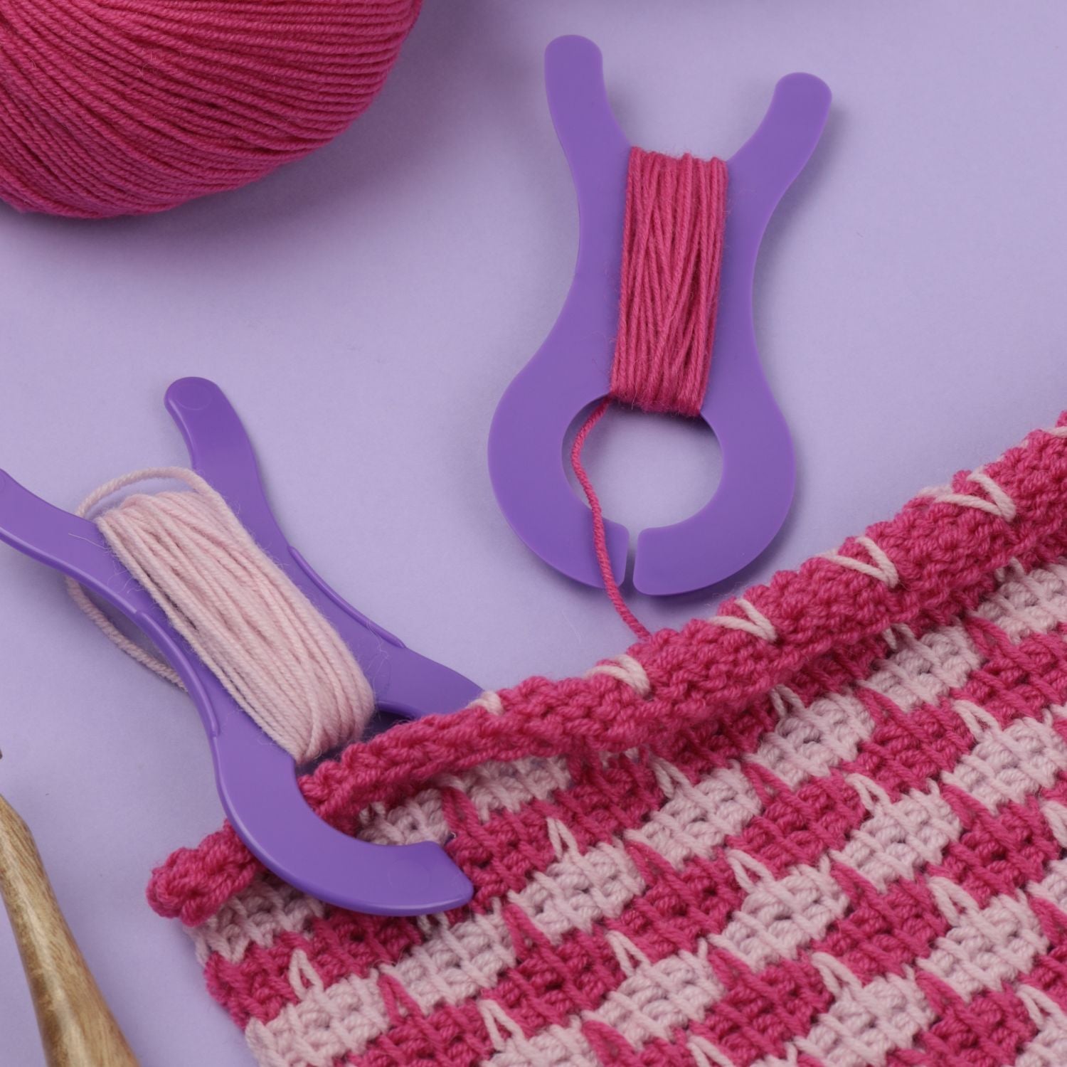 Bohin Tricot & Crochet Bobinettes laine 10,5 cm violet x10