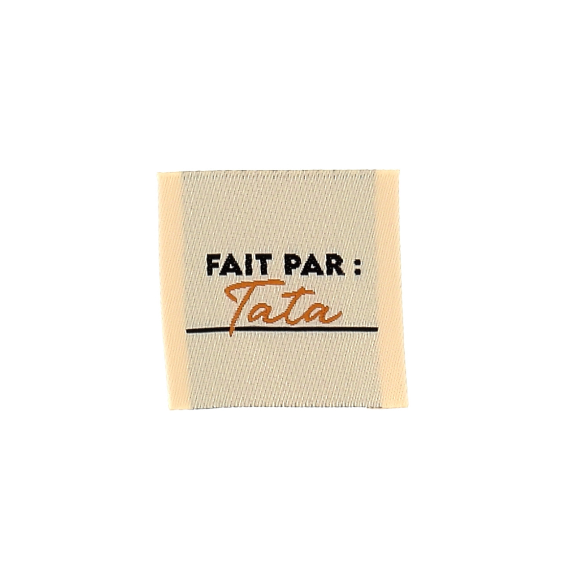 Bohin Étiquettes à coudre Fait par Tata 3,5 cm tissée