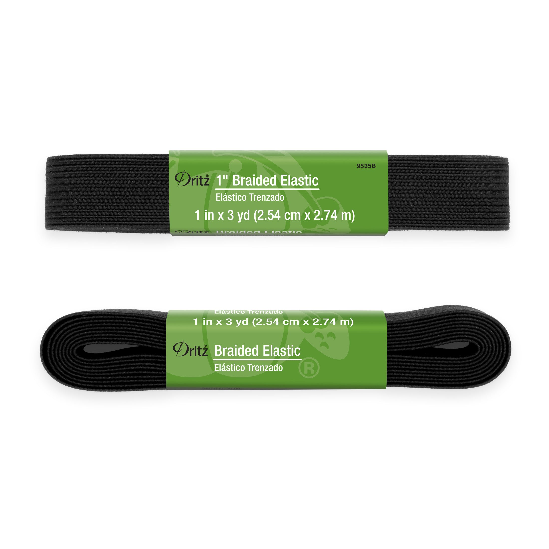 Dritz Élastique Tressé Noir 25 mm Léger Encolure Taille