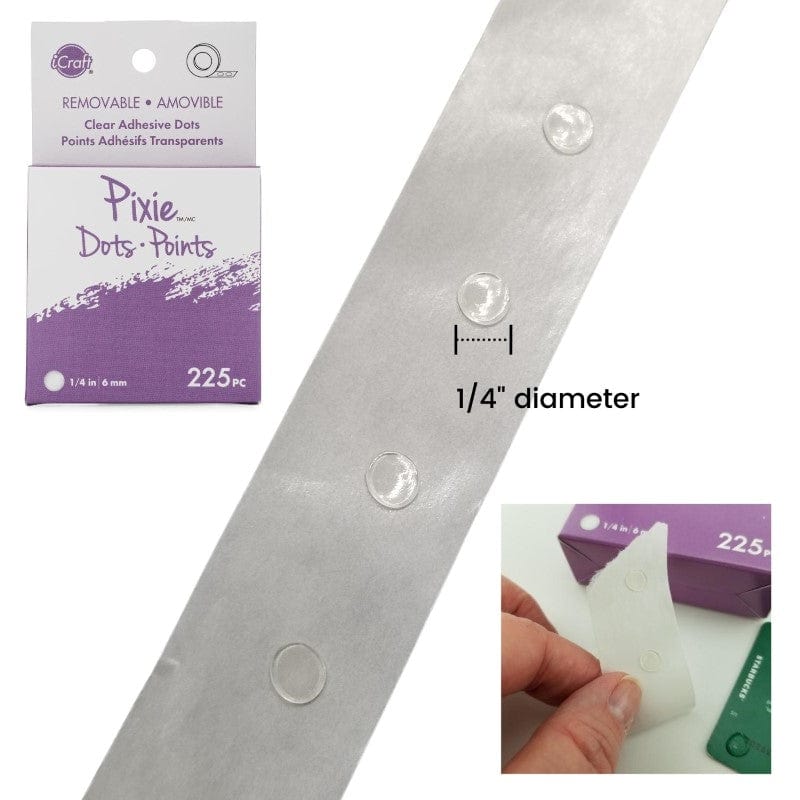 iCraft Pixie Dots pastilles adhésives amovibles x225