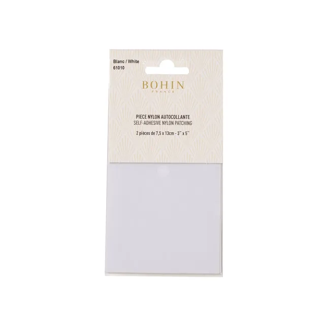 Bohin Colles textiles nylon autocollant noir 7,5x13 cm x2