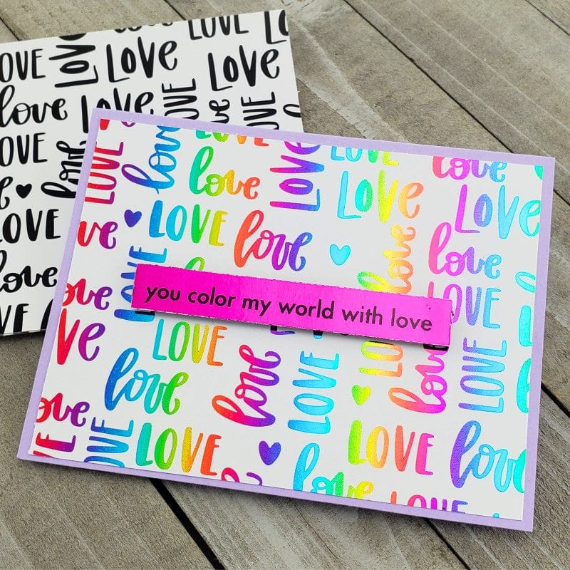 HeatnBond Deco Foil Toner carte Love All Ways A2 x8