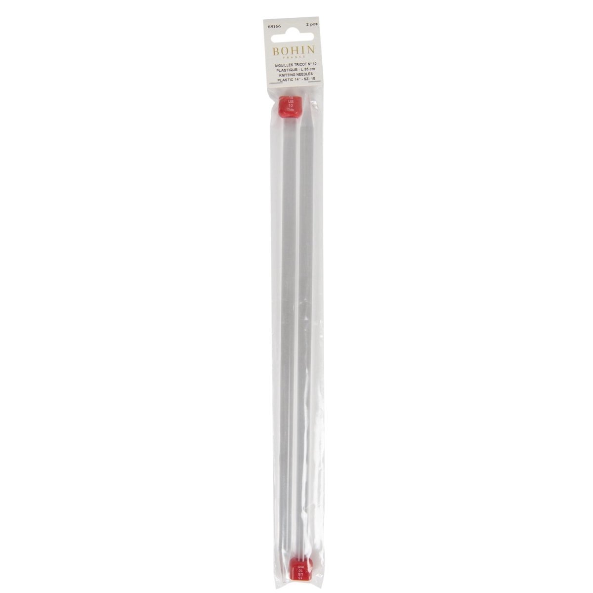 Bohin Tricot N°6 aiguilles à tricoter plastique 35 cm