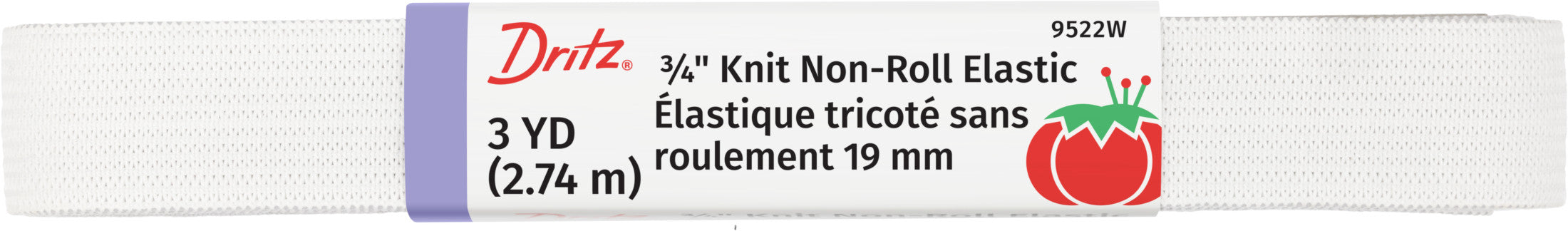 Dritz Elastics Élastique Tricot Blanc 19 mm 0,91 m