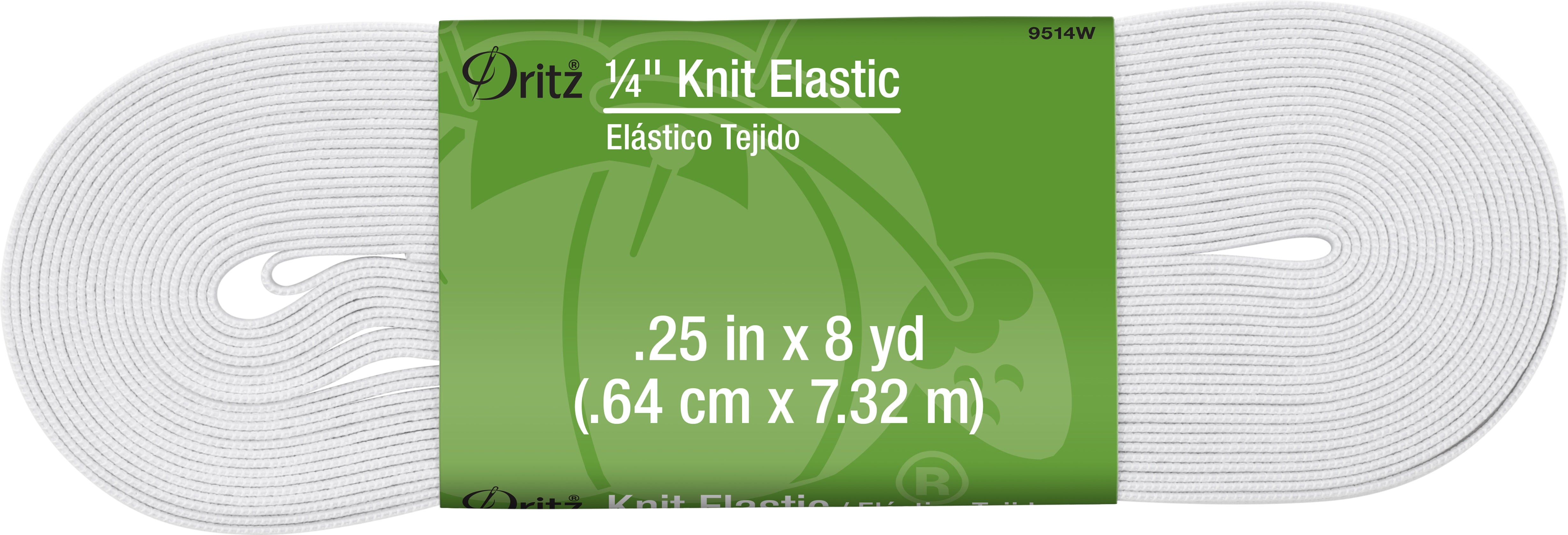 Dritz Élastique tricoté blanc 6 mm x 7,3 m couture