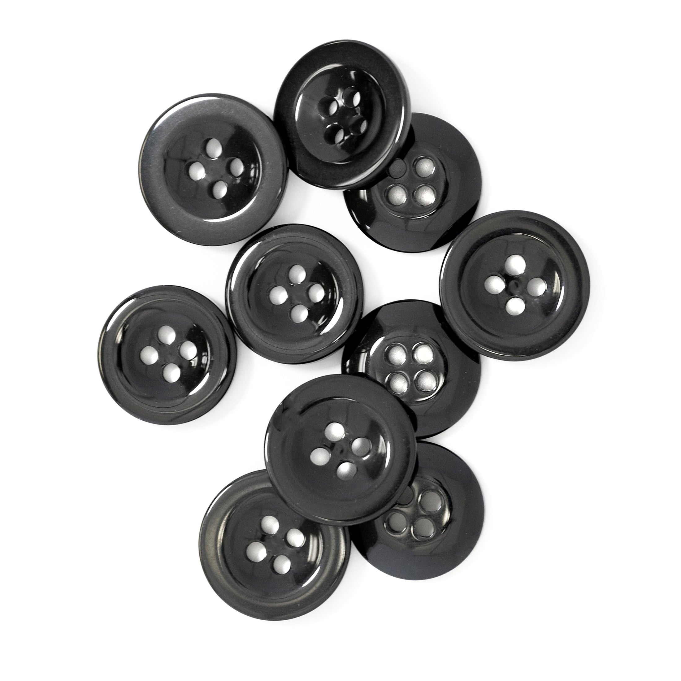 Dritz 25568 boutons taille noirs 15 et 17 mm 10 pcs
