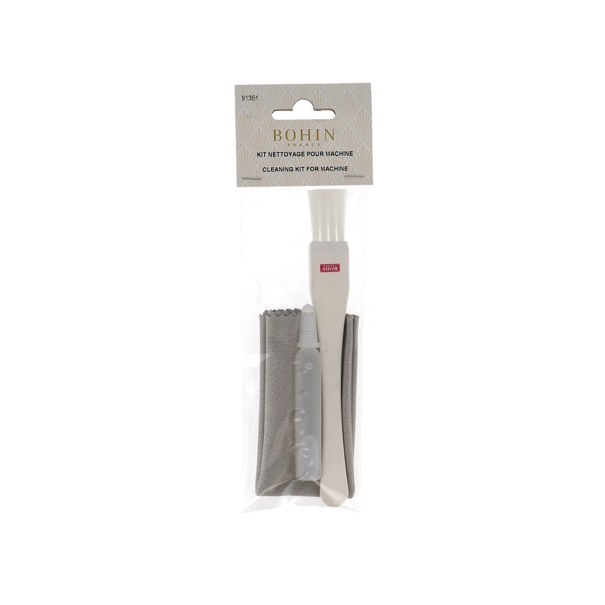 Bohin Accessoires machine à coudre kit nettoyage 3 pièces huile