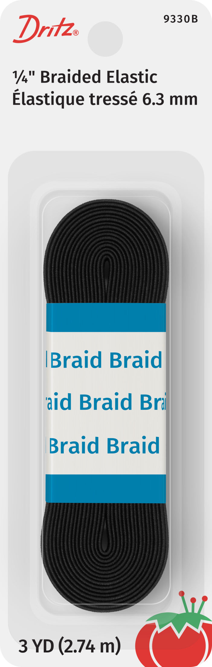 Dritz Elastics élastique tressé noir 6 mm 3 yards