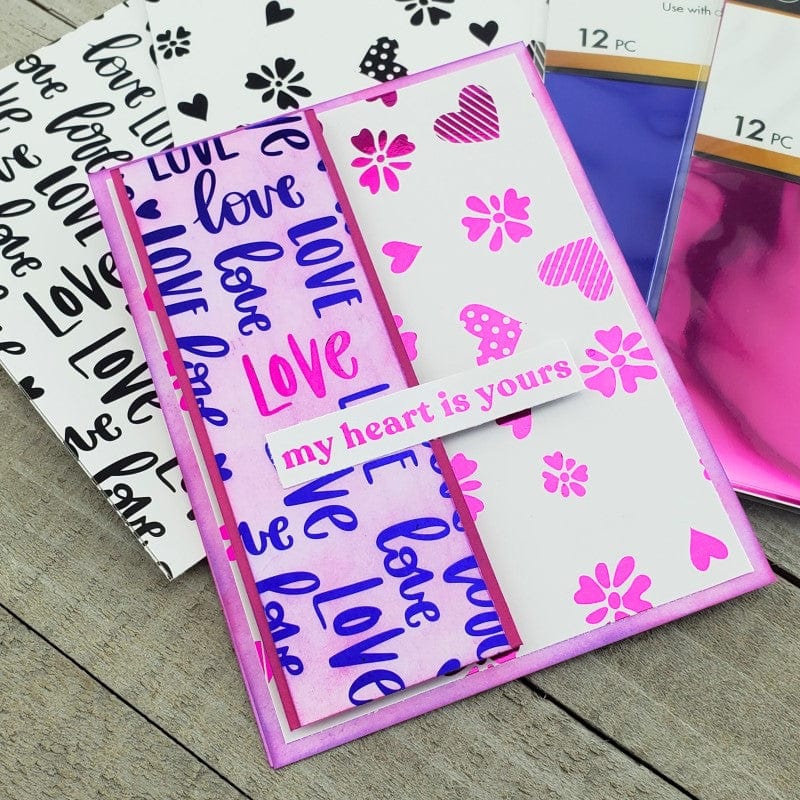 HeatnBond Deco Foil Toner carte Love All Ways A2 x8