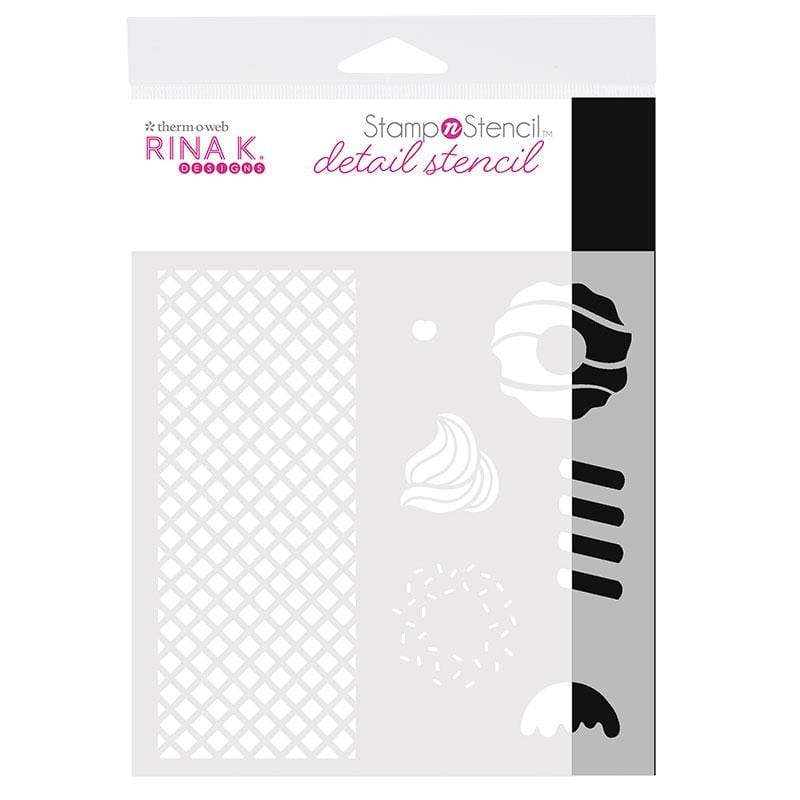 Rina K. Designs Sweet Stuff pochoir détail StampnStencil 15x15 cm