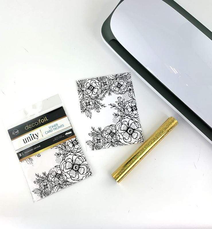 Unity Stamp Co. Carte Toner Flowers Devine 8 pcs