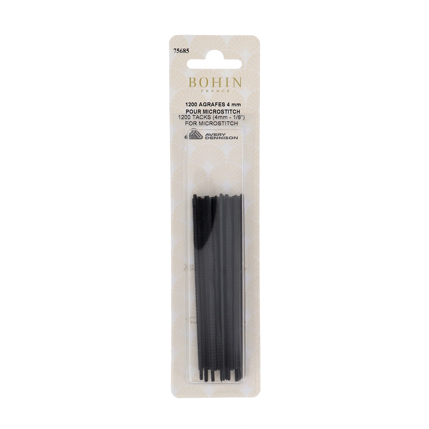 Bohin Micro Stitch agrafes 4 mm blanches 1200 pièces