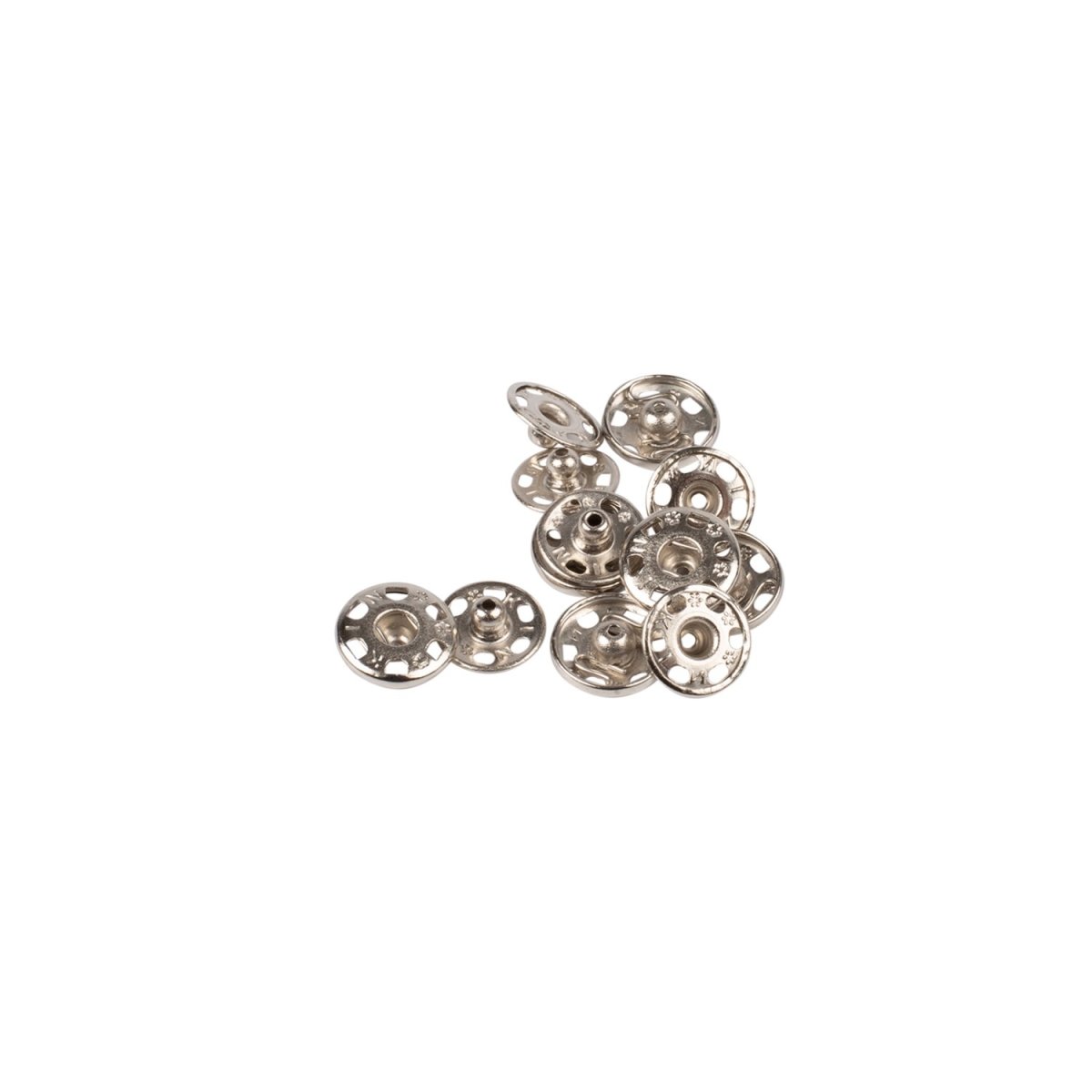 Bohin Boutons et pressions à coudre argent 8 mm