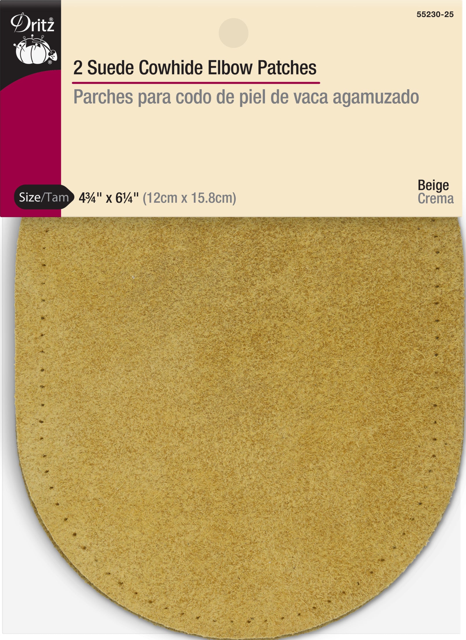 Dritz coudières suède noires x2 12x16,5 cm