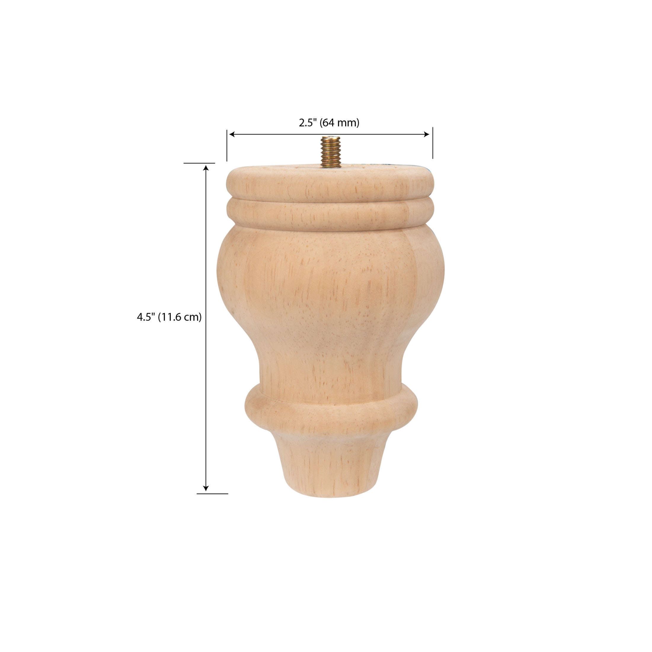 Dritz pieds meuble bois naturel Country 2 pièces