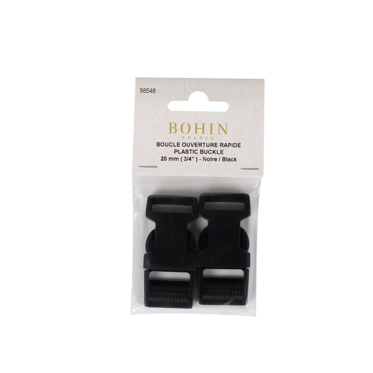 Bohin boucle ouverture rapide plastique sangle 20-30 mm