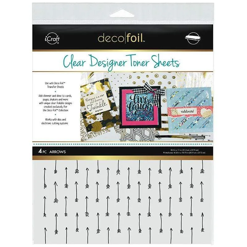 Deco Foil feuilles toner transparentes Arrows x4