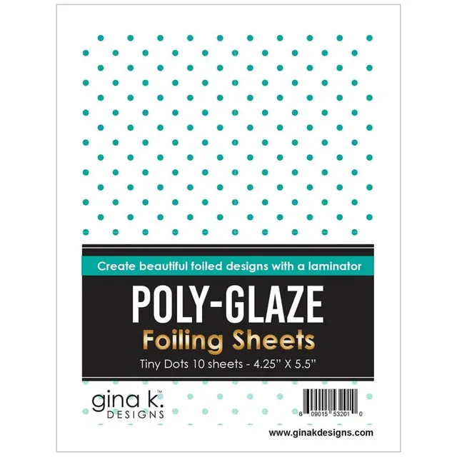 HeatnBond Gina K. Designs Poly-Glaze feuille foil tiny dots 10 feuilles