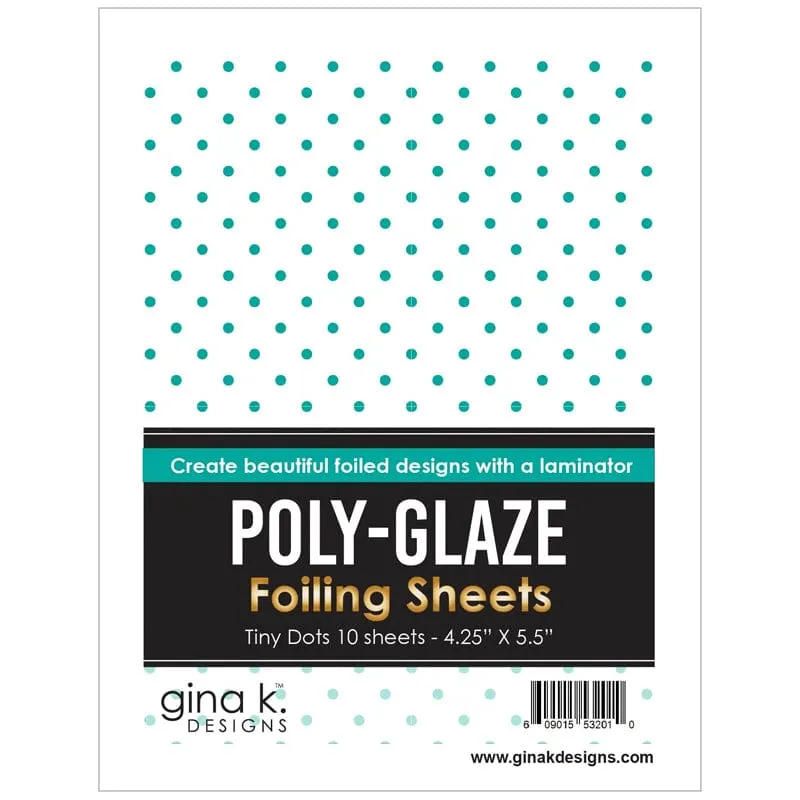 HeatnBond Gina K. Designs Poly-Glaze feuille foil tiny dots 10 feuilles