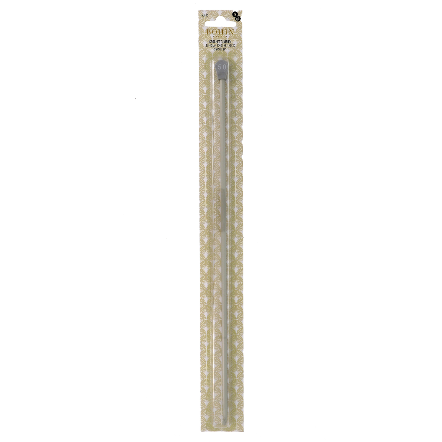 Bohin Crochet tunisien aluminium 35 cm N°5