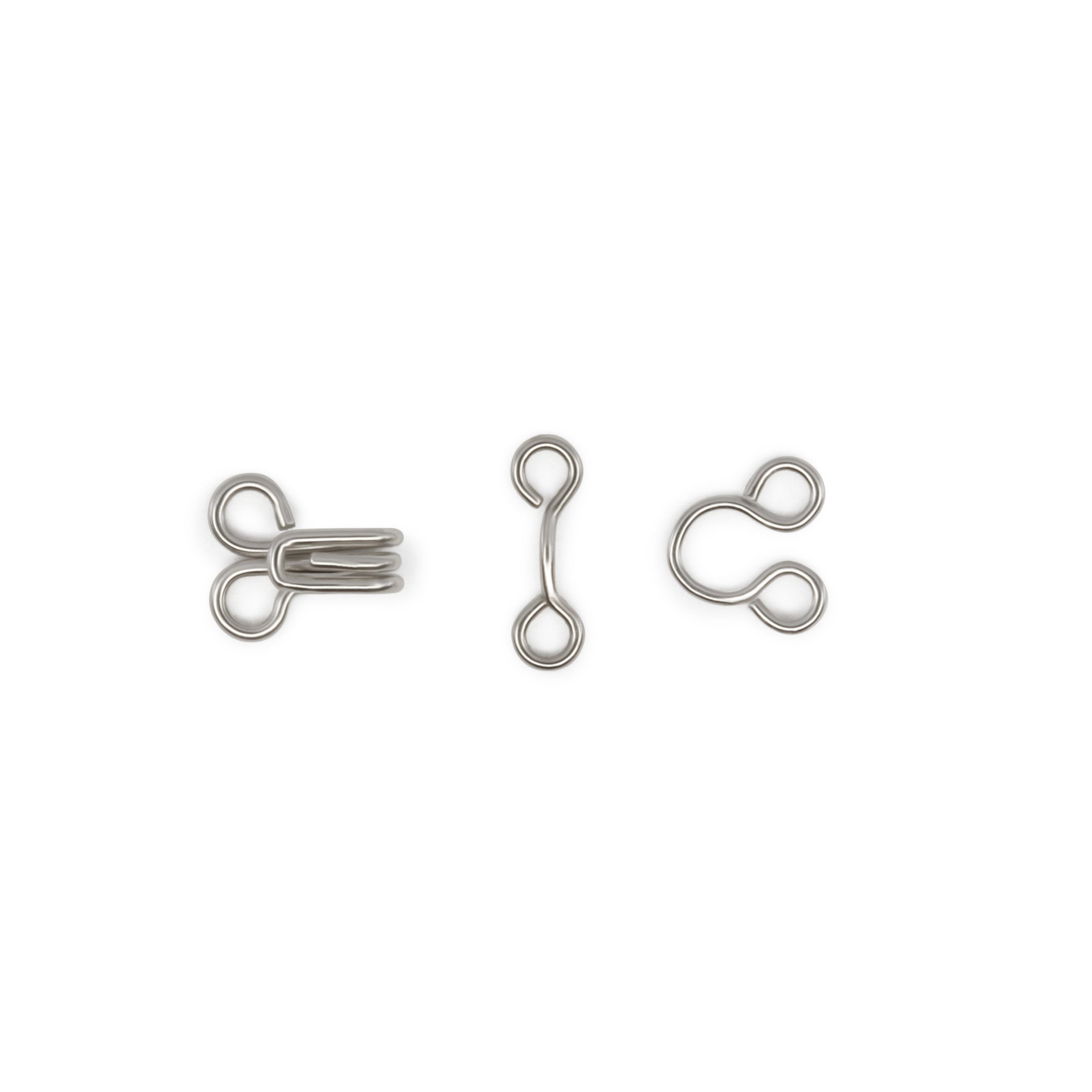 Dritz agrafes crochets et yeux nickel 14 pc taille 1