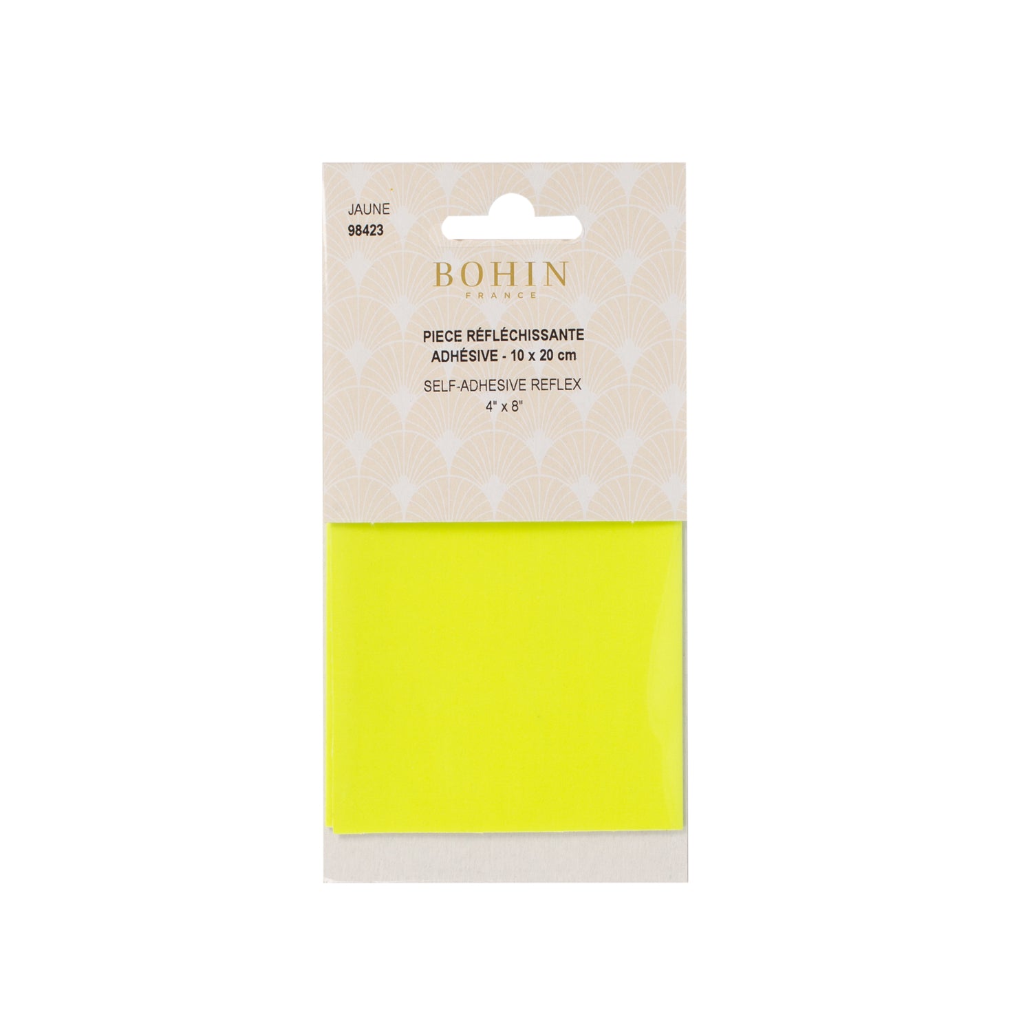Bohin Colles Textiles Nylon Réfléchissant Orange 10x20 cm