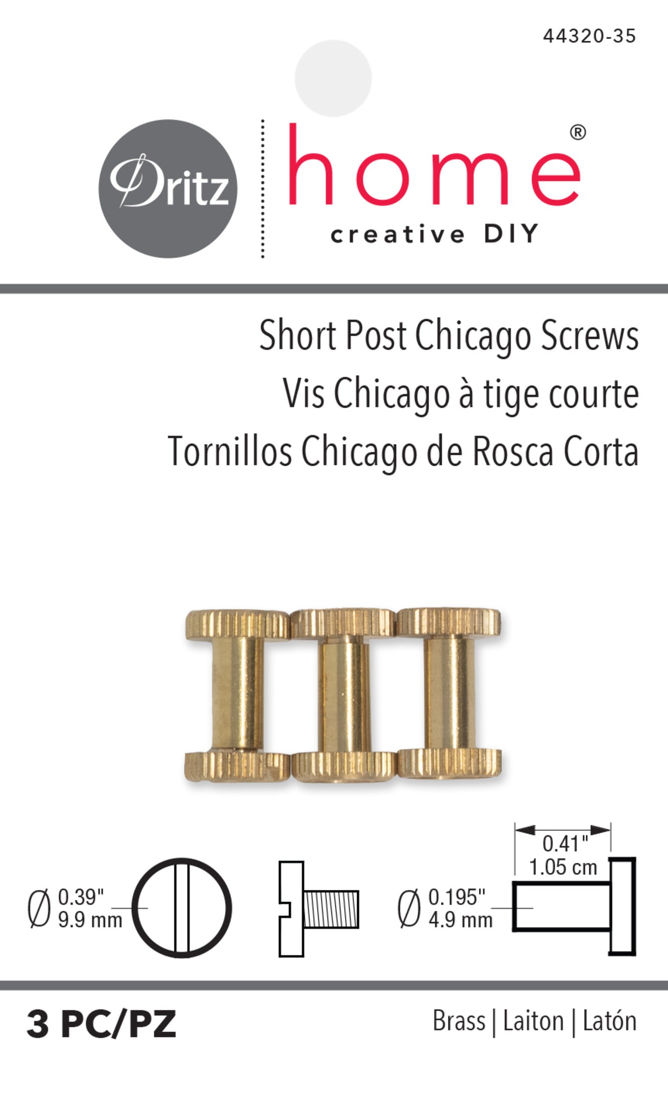 Dritz Vis Chicago Tige Courte Laiton x3 Cuir Tissu