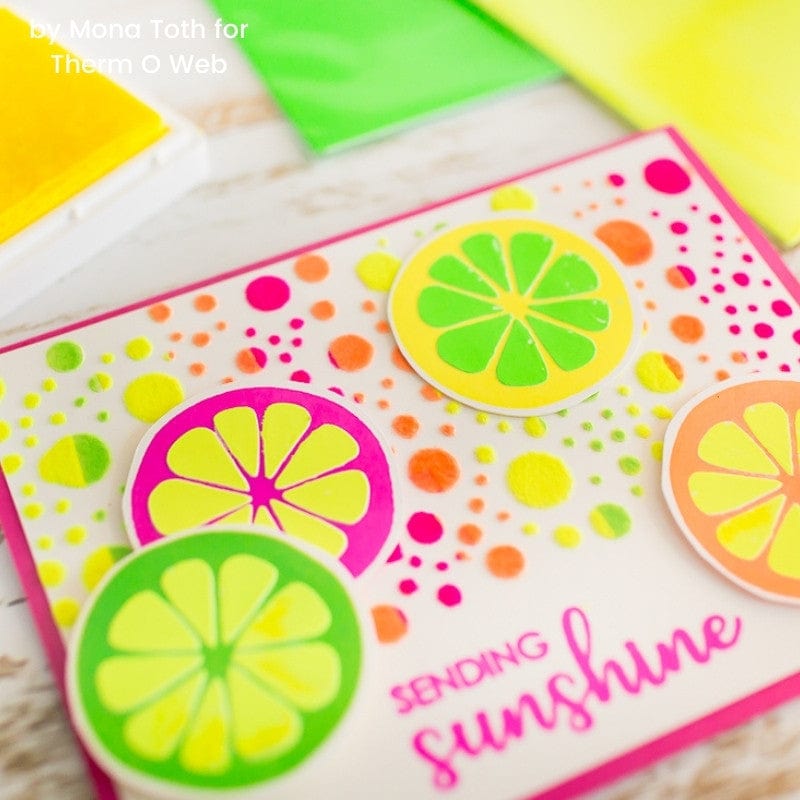 Rina K. Designs feuille transfert émail Hello Yellow 12 feuilles