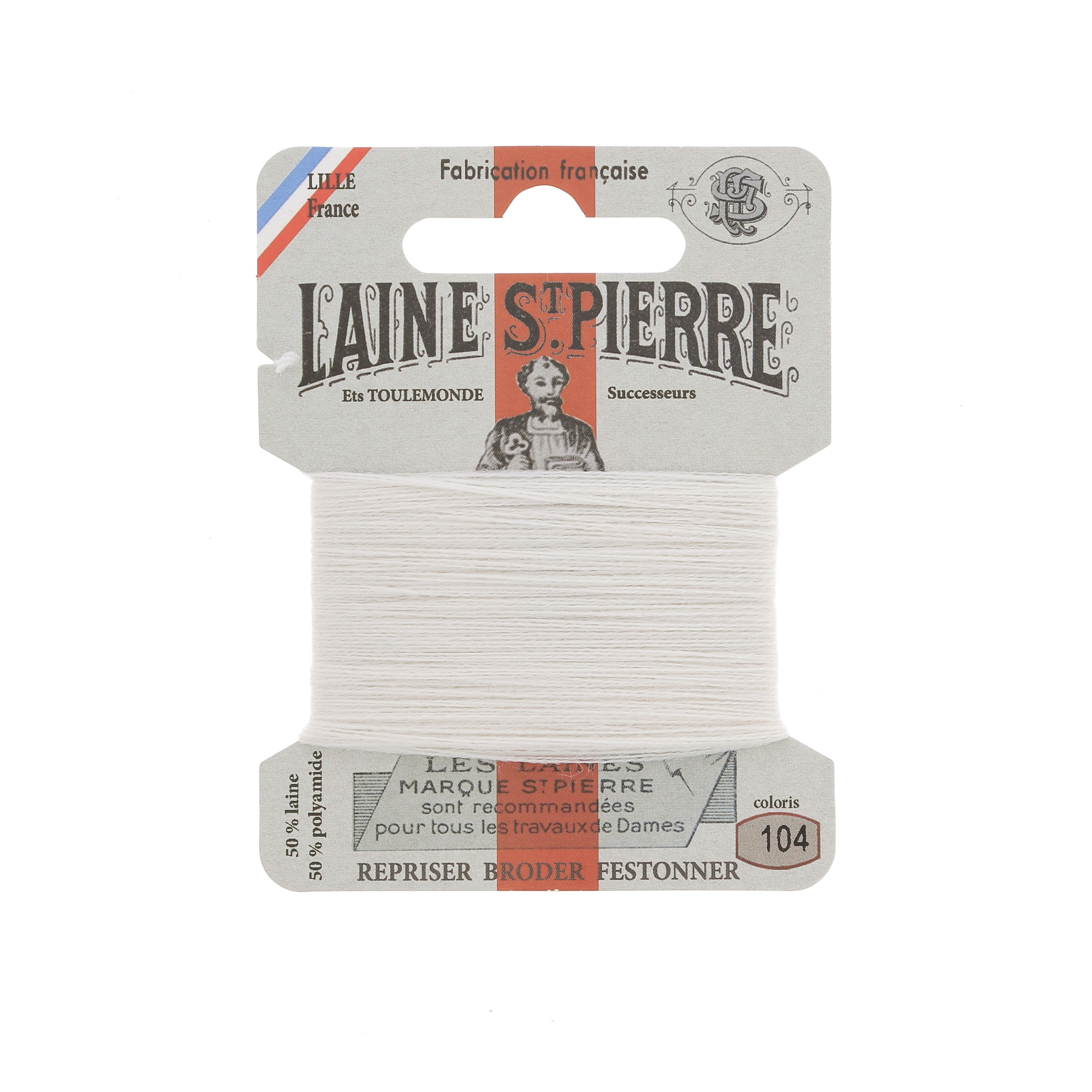 Fil Au Chinois Laine St Pierre fil broderie laine neutre Blanc 100