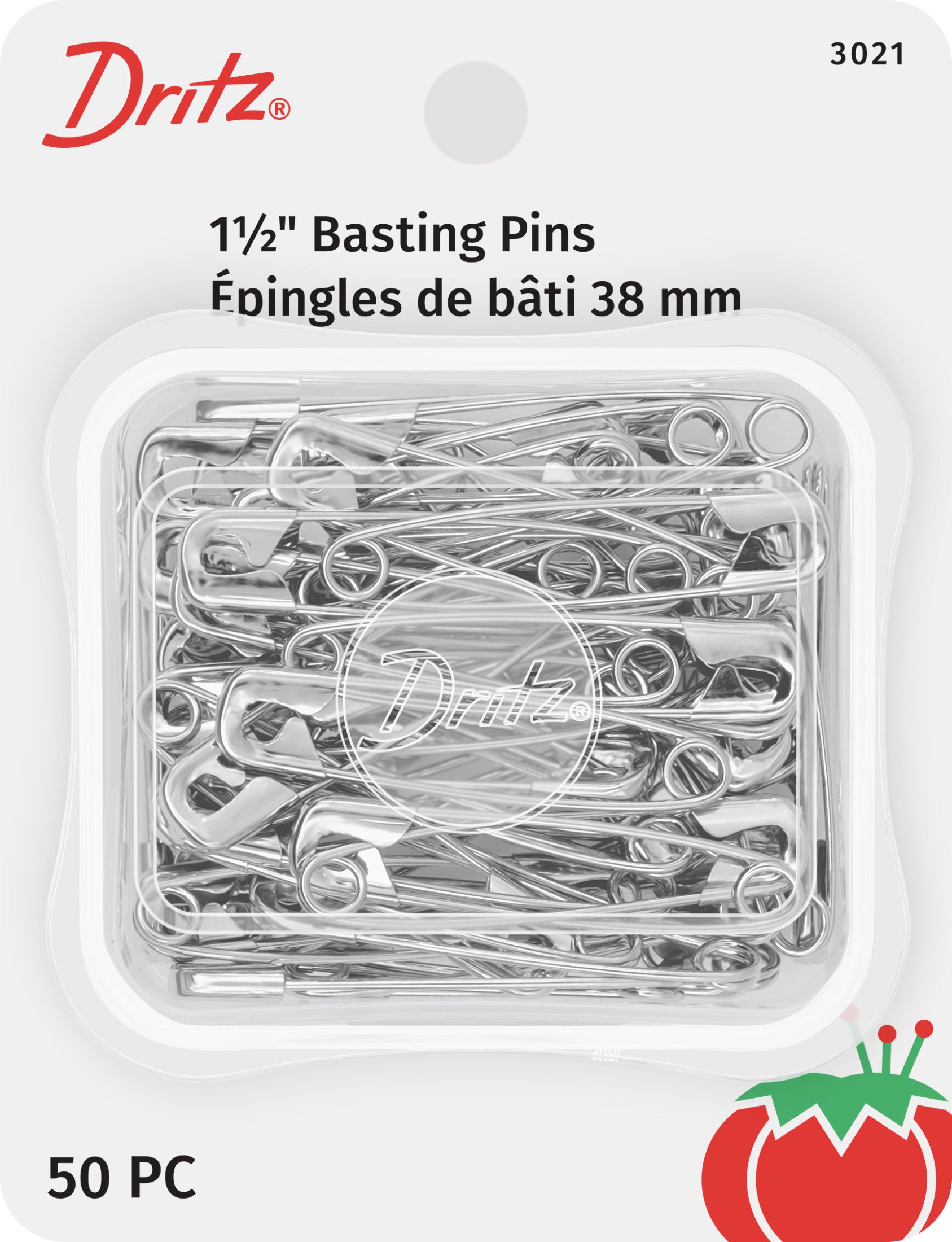 Dritz 3021 épingles à bâtir nickel 38 mm 50 pcs
