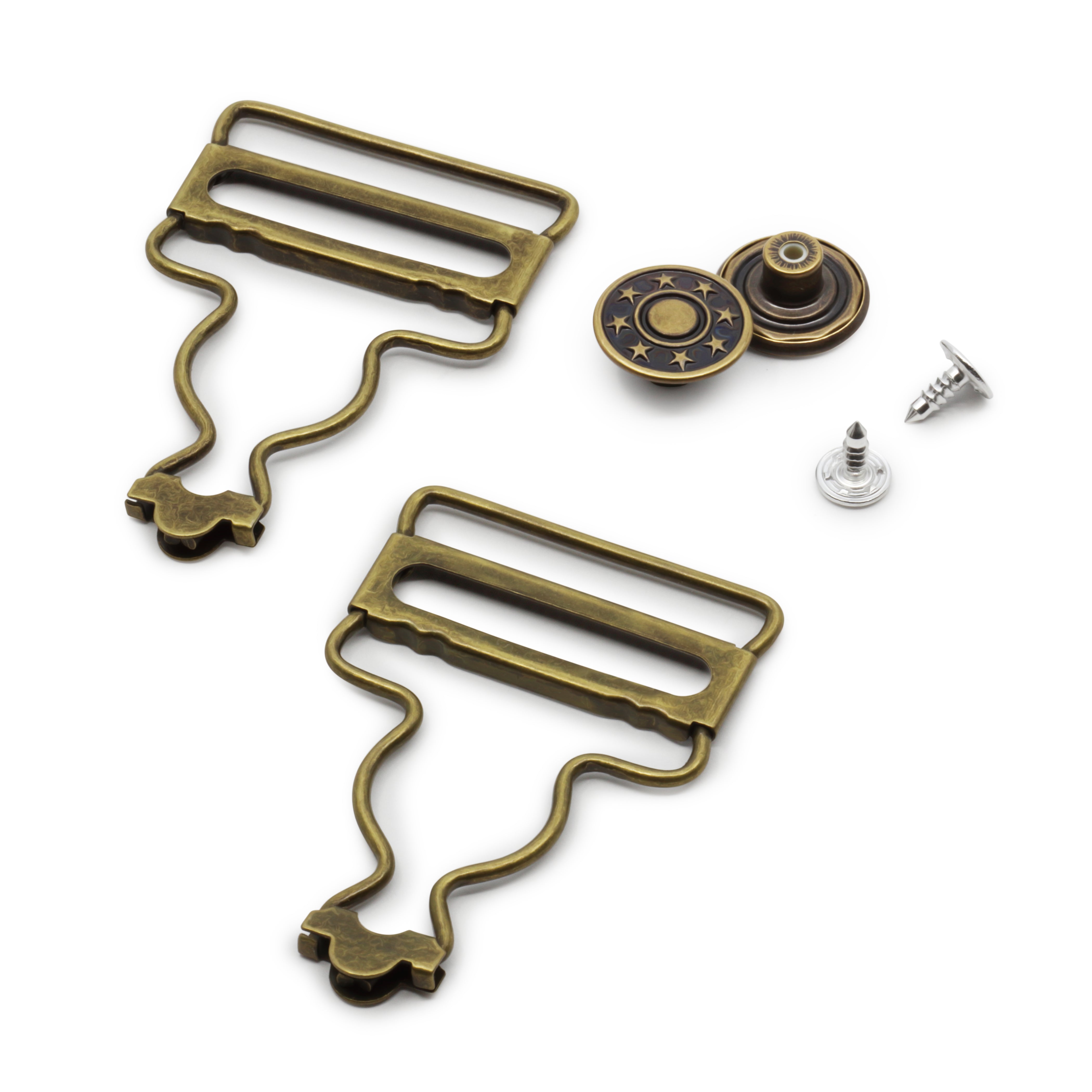 Dritz Fasteners Boucles Salopette 1-1/4" Laiton Antique 2 pc