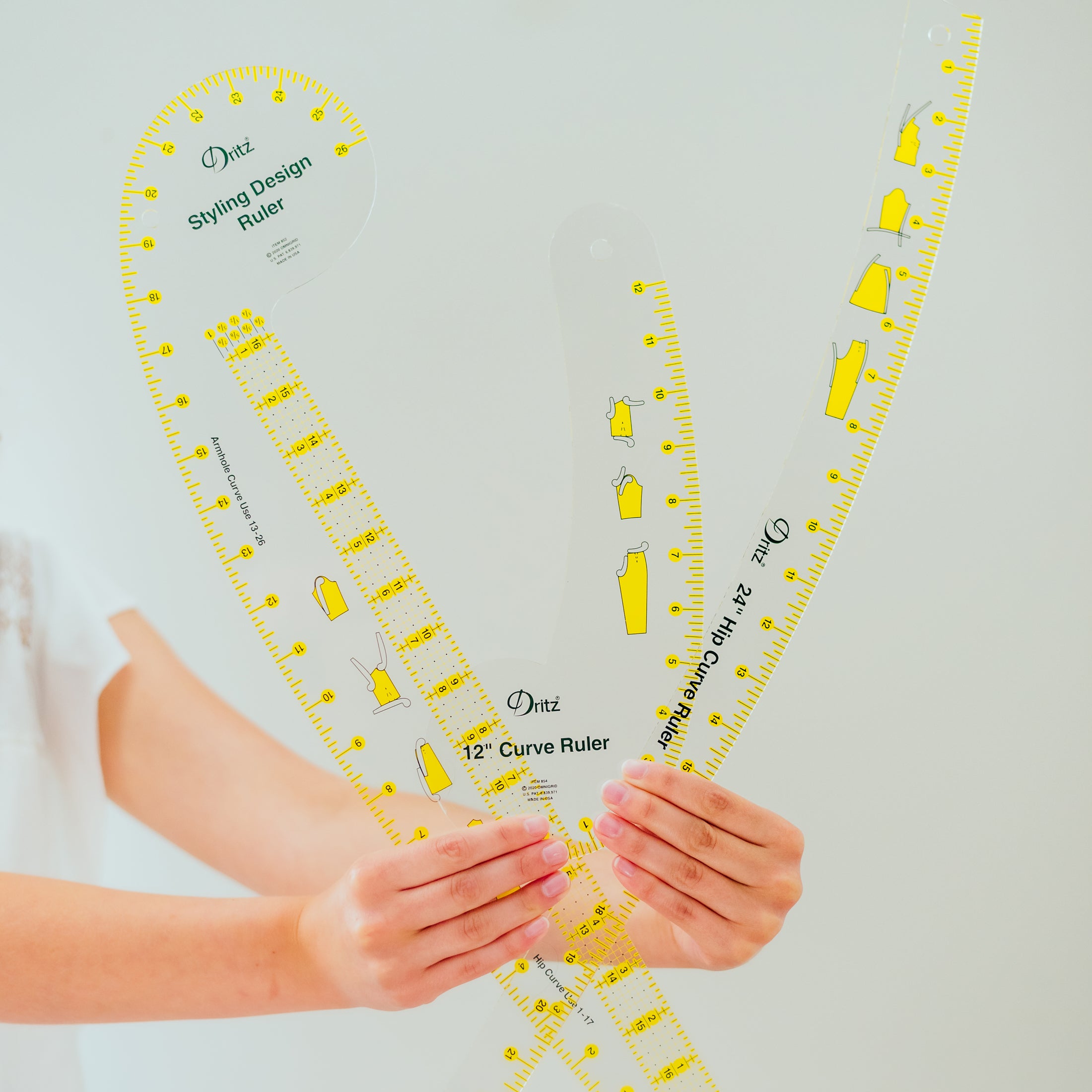 Dritz Marking & Measuring trio règles couture transparentes 855