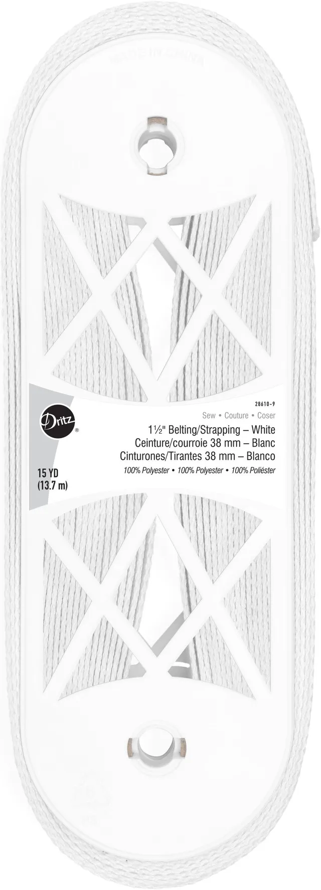 Dritz Belting Sangle polyester noir 38 mm 15 yards