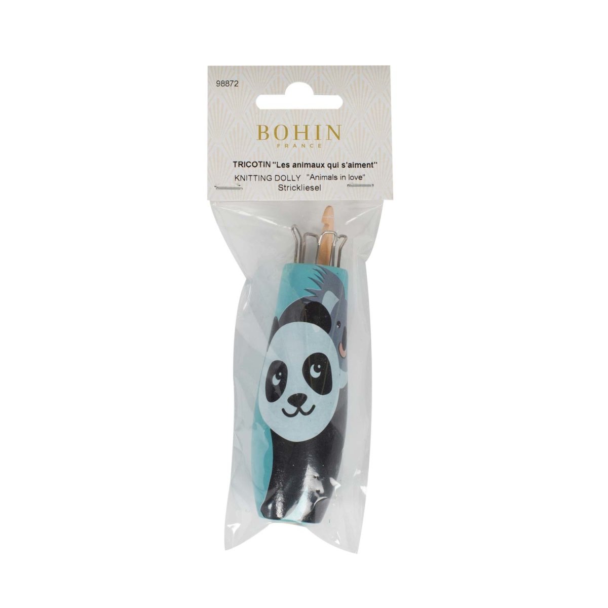 Bohin Tricot & Crochet Tricotin bois Koala et panda + crochet