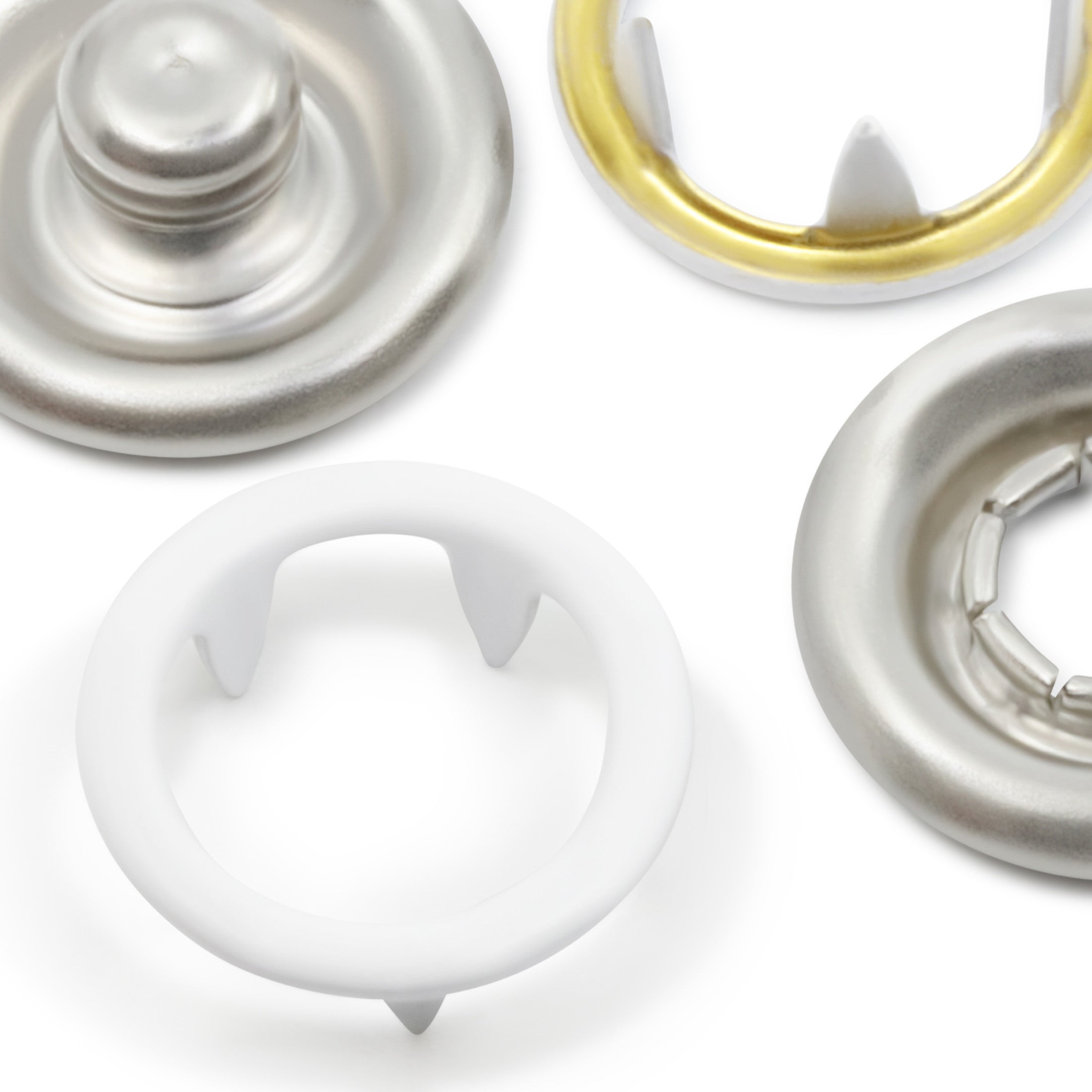 Dritz boutons pression 11 mm blancs 7 jeux