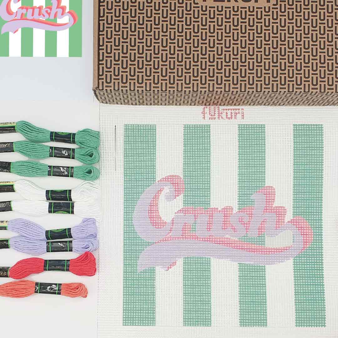 Bohin Kits Crush Fukuri kit canevas 20x20 cm débutant