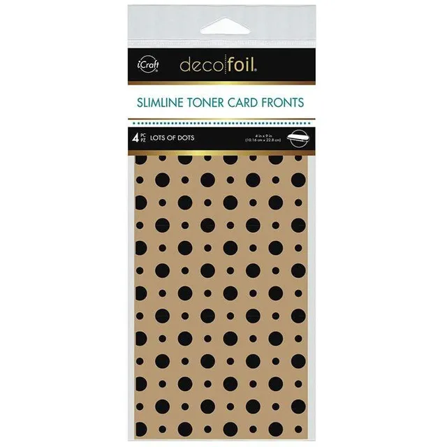 HeatnBond Deco Foil Kraft Slimline Lots of Dots carte toner 10x23 cm
