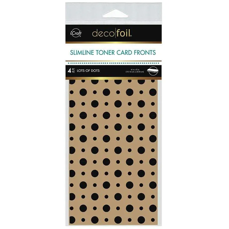 HeatnBond Deco Foil Kraft Slimline Lots of Dots carte toner 10x23 cm