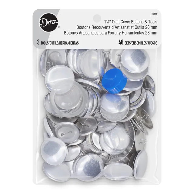 Dritz Craft boutons à recouvrir 28 mm 48 sets outils