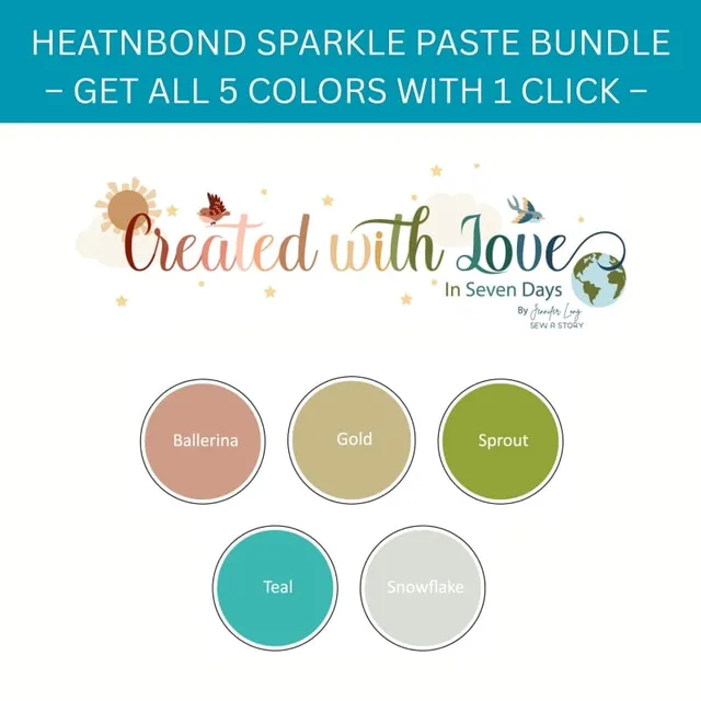 HeatnBond Sew a Story Sparkle Paste lot 5 pâtes paillettes