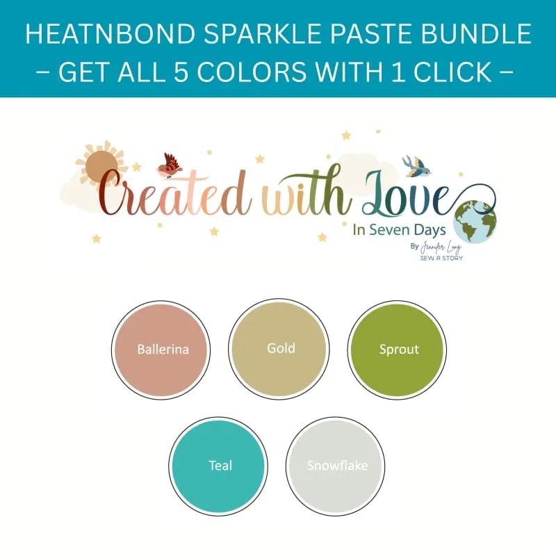 HeatnBond Sew a Story Sparkle Paste lot 5 pâtes paillettes
