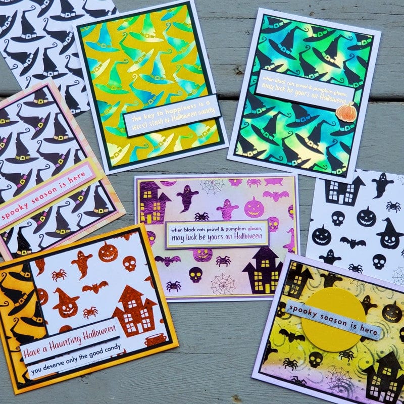 Deco Foil Toner Card Haunted cartes halloween A2 x8
