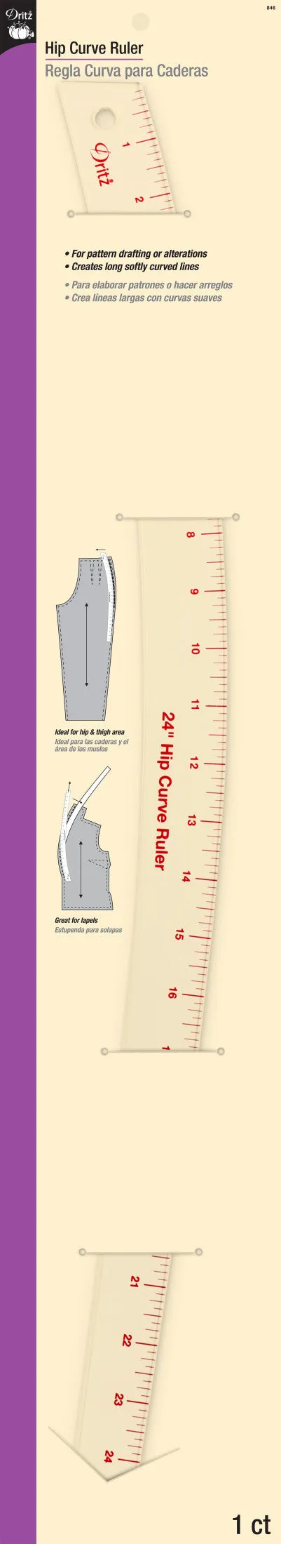 Dritz Règle courbe hanche 61cm traçage patron