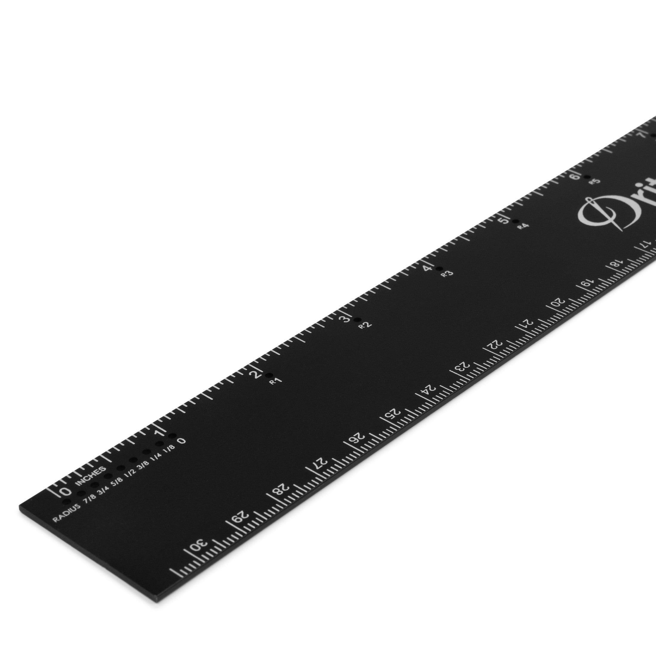 Dritz 44088 règle patchwork 30 cm aluminium noir