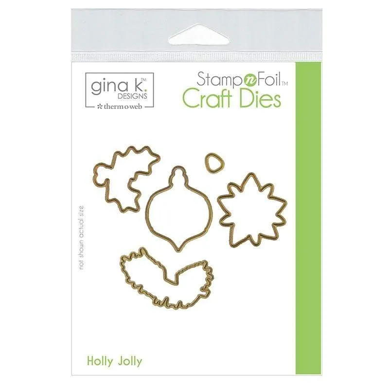 Gina K. Designs 18121 Holly Jolly matrice découpe x5