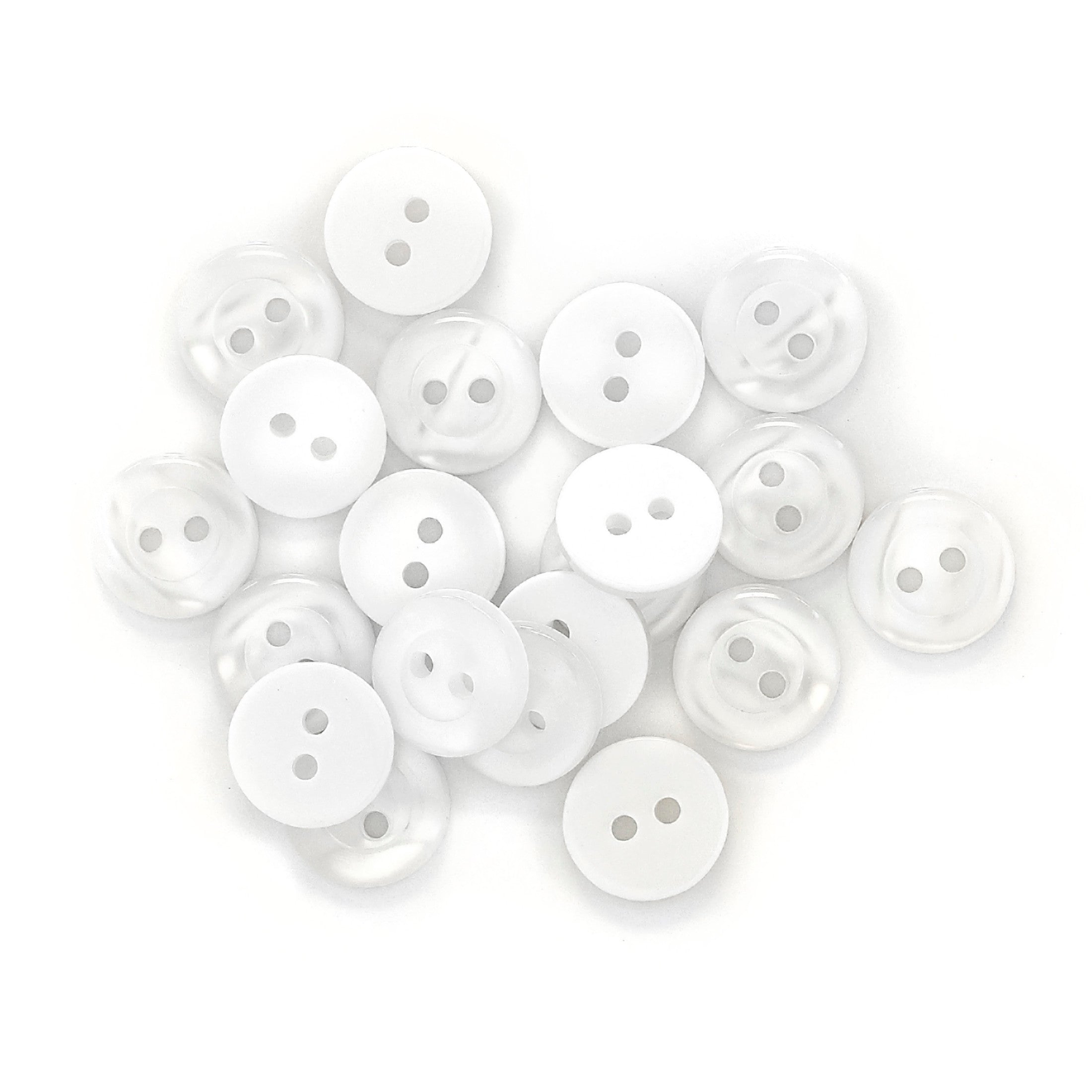 Dritz 25565 Boutons Chemisier Blanc Nacré 11 mm 20 pc