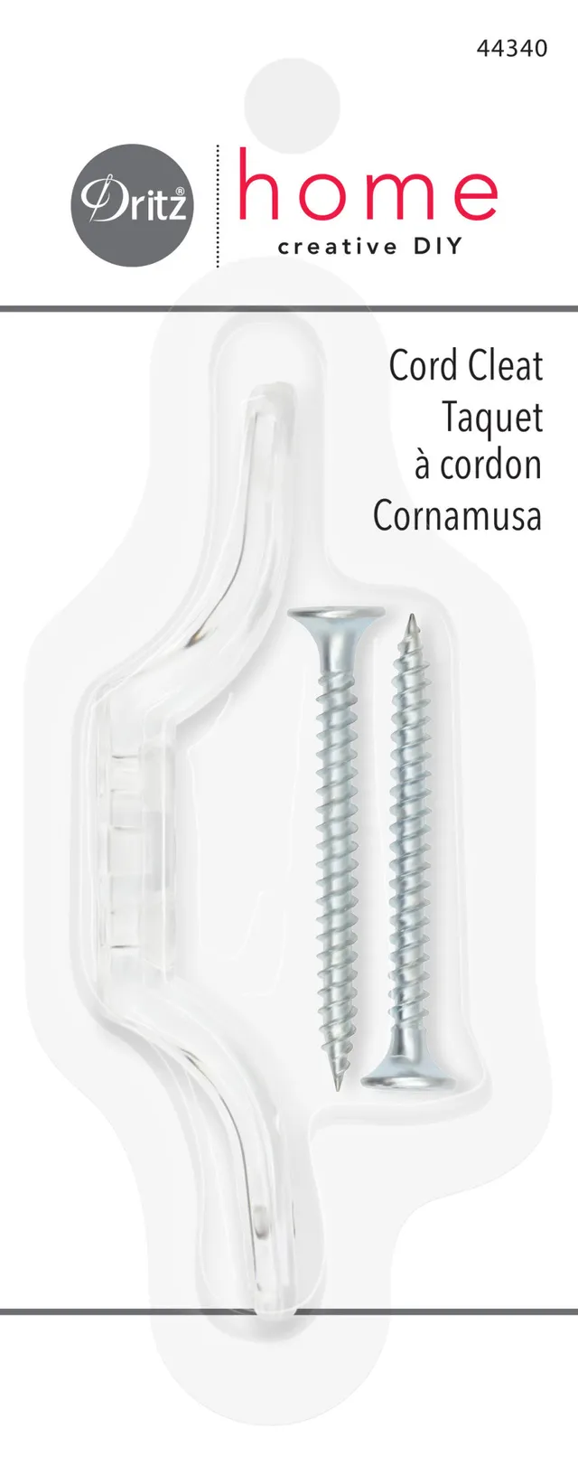 Dritz 44340 taquet cordon rideau transparent 7,6 cm
