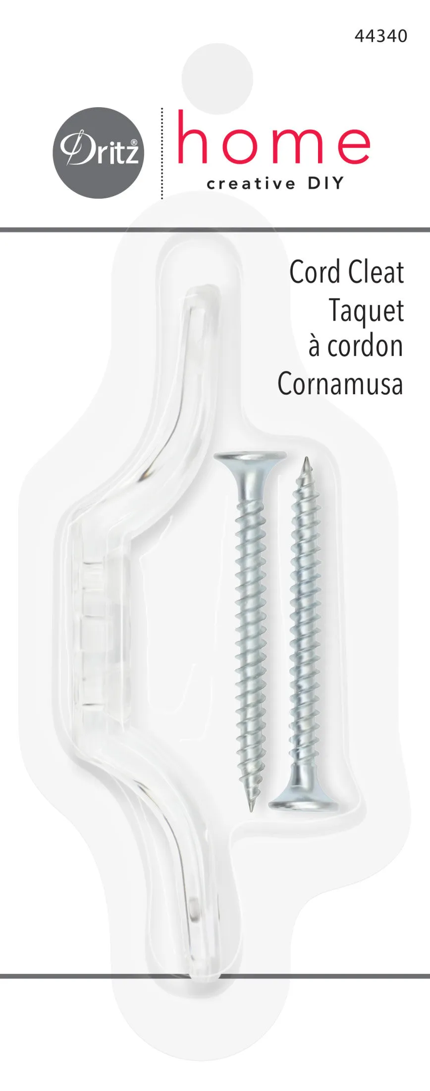 Dritz 44340 taquet cordon rideau transparent 7,6 cm