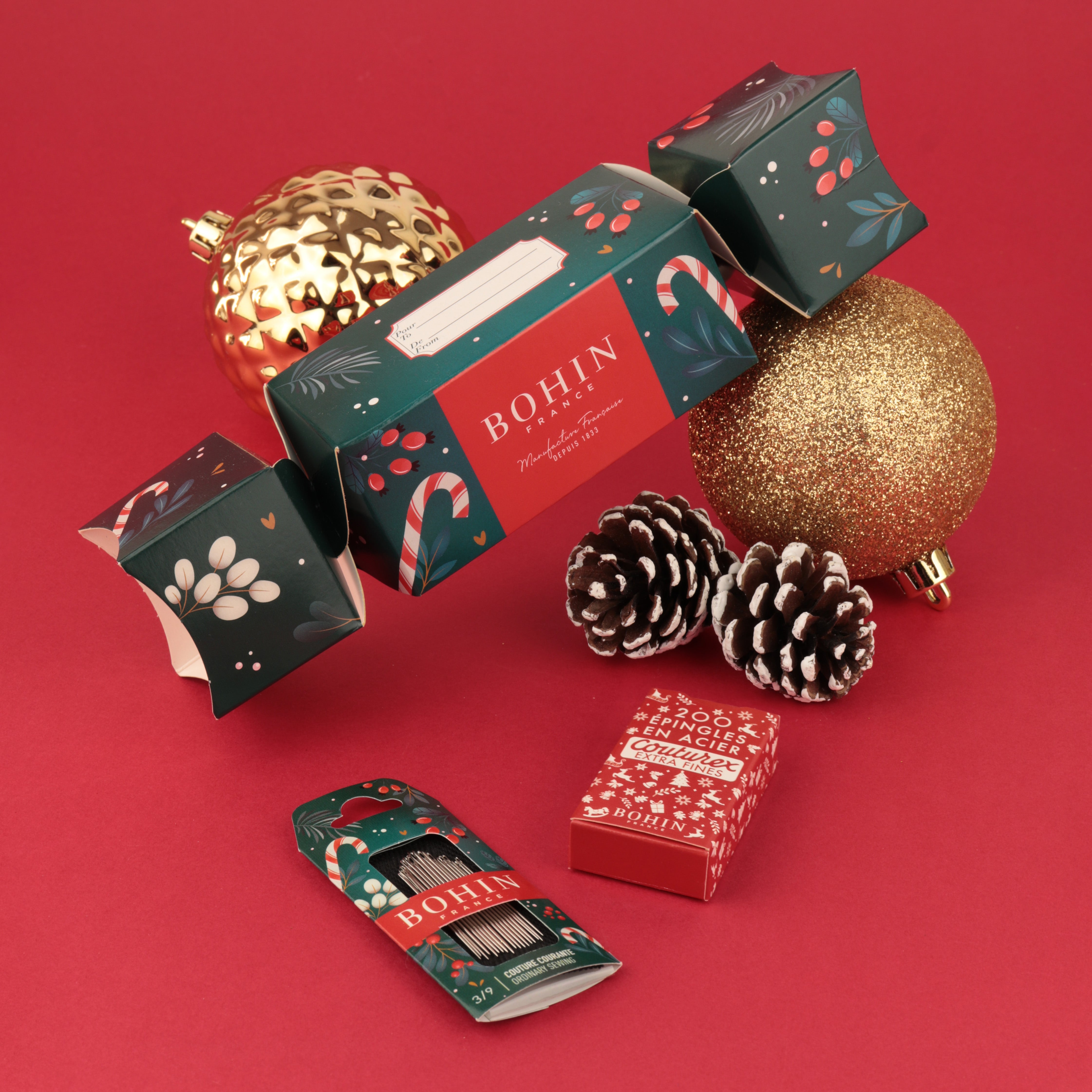 Bohin Cartes cadeaux cracker de Noël aiguilles 3/9